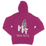 TRANSPAENT BLUE TEXT MATCH MY FLY Match My Fly Men Classic Adult Zip Hoodie