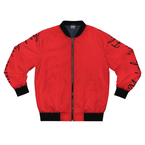 Match My Fly Men Red/Black Bomber Jacket