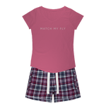 Match My Fly Girls Sleepy Tee and Flannel Short