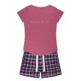 Match My Fly Girls Sleepy Tee and Flannel Short