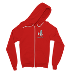 TRANSPAENT BLUE TEXT MATCH MY FLY Match My Fly Men Classic Adult Zip Hoodie