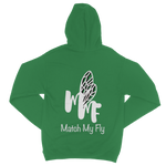 TRANSPAENT BLUE TEXT MATCH MY FLY Match My Fly Men Classic Adult Zip Hoodie
