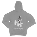 TRANSPAENT BLUE TEXT MATCH MY FLY Match My Fly Men Classic Adult Zip Hoodie