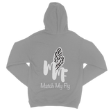 TRANSPAENT BLUE TEXT MATCH MY FLY Match My Fly Men Classic Adult Zip Hoodie