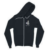 TRANSPAENT BLUE TEXT MATCH MY FLY Match My Fly Men Classic Adult Zip Hoodie