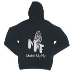 TRANSPAENT BLUE TEXT MATCH MY FLY Match My Fly Men Classic Adult Zip Hoodie