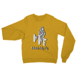 TRANSPAENT BLUE TEXT MATCH MY FLY Match My Fly Men Classic Adult Sweatshirt
