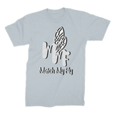 TRANSPAENT BLUE TEXT MATCH MY FLY Match My Fly Men short sleeve T Shirt variety