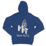 TRANSPAENT BLUE TEXT MATCH MY FLY Match My Fly Men Classic Adult Zip Hoodie