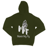 TRANSPAENT BLUE TEXT MATCH MY FLY Match My Fly Men Classic Adult Zip Hoodie