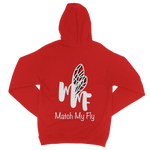 TRANSPAENT BLUE TEXT MATCH MY FLY Match My Fly Men Classic Adult Zip Hoodie