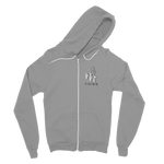 TRANSPAENT BLUE TEXT MATCH MY FLY Match My Fly Men Classic Adult Zip Hoodie