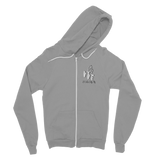 TRANSPAENT BLUE TEXT MATCH MY FLY Match My Fly Men Classic Adult Zip Hoodie