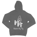 TRANSPAENT BLUE TEXT MATCH MY FLY Match My Fly Men Classic Adult Zip Hoodie