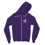 TRANSPAENT BLUE TEXT MATCH MY FLY Match My Fly Men Classic Adult Zip Hoodie
