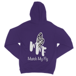 TRANSPAENT BLUE TEXT MATCH MY FLY Match My Fly Men Classic Adult Zip Hoodie