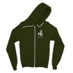 TRANSPAENT BLUE TEXT MATCH MY FLY Match My Fly Men Classic Adult Zip Hoodie