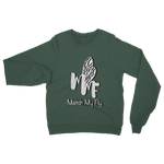 TRANSPAENT BLUE TEXT MATCH MY FLY Match My Fly Men Classic Adult Sweatshirt
