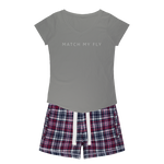 Match My Fly Girls Sleepy Tee and Flannel Short