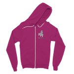 TRANSPAENT BLUE TEXT MATCH MY FLY Match My Fly Men Classic Adult Zip Hoodie