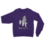 TRANSPAENT BLUE TEXT MATCH MY FLY Match My Fly Men Classic Adult Sweatshirt