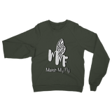 TRANSPAENT BLUE TEXT MATCH MY FLY Match My Fly Men Classic Adult Sweatshirt