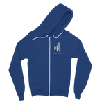 TRANSPAENT BLUE TEXT MATCH MY FLY Match My Fly Men Classic Adult Zip Hoodie