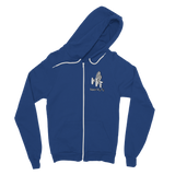 TRANSPAENT BLUE TEXT MATCH MY FLY Match My Fly Men Classic Adult Zip Hoodie
