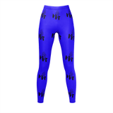 MMF Women Royal Blue/Black Leggings All over print>)