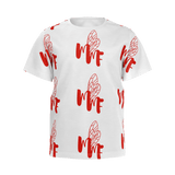 MMF Boys White/Red Short Sleeve Shirts