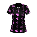 MMF Women Black/Pink Short Sleeve Shirts