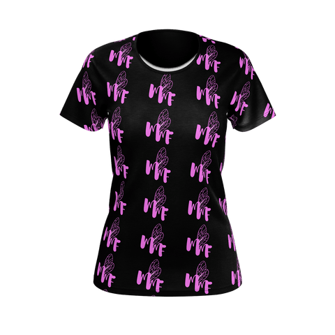 MMF Women Black/Pink Short Sleeve Shirts