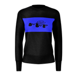 MMF Women Blue/Black Long Sleeve Shirts