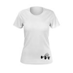 MMF Women White/Black Short Sleeve Shirts