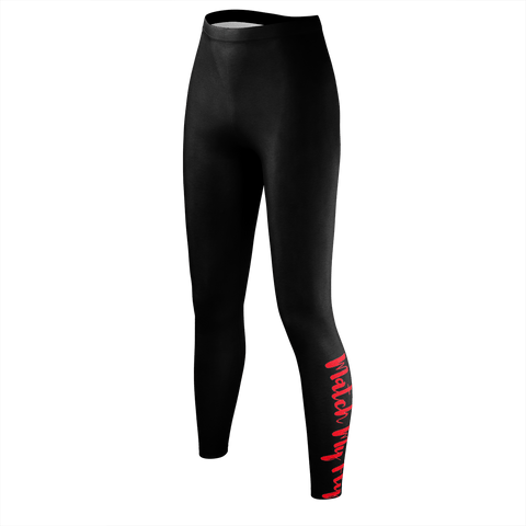 MMF Women Black/Red Leggings