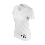 MMF Women White/Black Short Sleeve Shirts