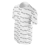 MMF Men White/Black Short Sleeve Shirts (all over print)