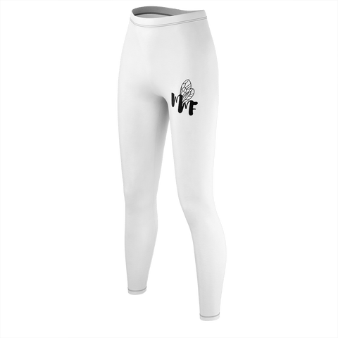 Match My Fly Women White/Black Leggings