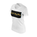 MMF Women  White/Mustard/Black Short Sleeve Shirts