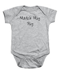 Match My Fly  - Infant Boy Grey/Black Onesie