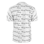 MMF Men White/Black Short Sleeve Shirts (all over print)