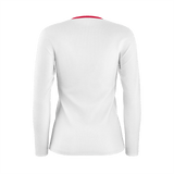 MMF Women White/Red Long Sleeve Shirts