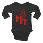 MMF Black/Red Infant Long Sleeve Bodysuit Onsies