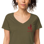 MATCH MY FLY Women’s fitted v-neck t-shirt