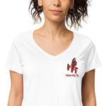 MATCH MY FLY Women’s fitted v-neck t-shirt